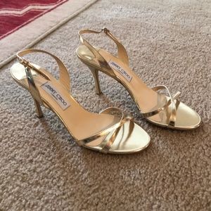 Jimmy Choo Patent Leather Heel Sandals Size 10.5